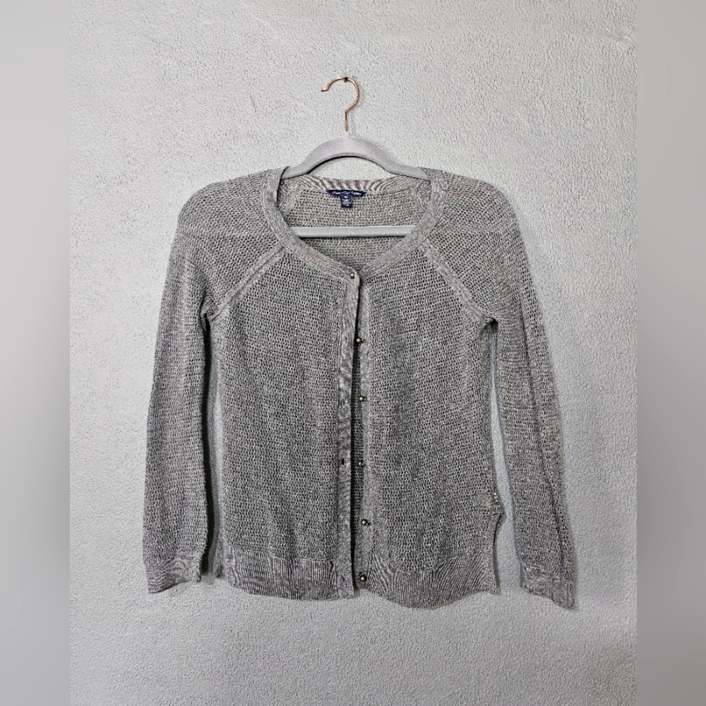 Vintage American Eagle Gray Cardigan.